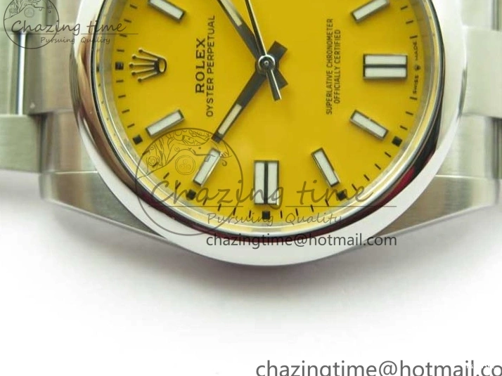 MiroTime 0424 Original Oyster Perpetual 41mm 124300 ROF 1:1 Best Edition 904L Steel Yellow Dial on SS Bracelet A 2667